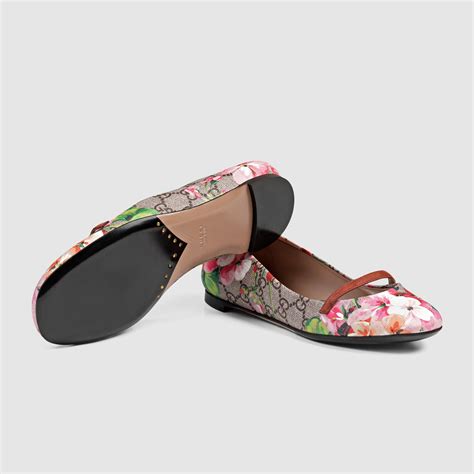 gucci gg pink leather ballet flats|Gucci ballerina flats.